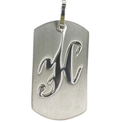 Steel Initial Pendant