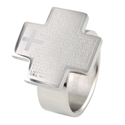 Stainless Steel Ring  - Cross Ring