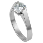 SR-553 Clear Heart CZ Ring