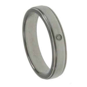 Steel Diamond Ring