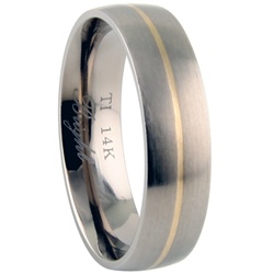 Titanium Gold Ring