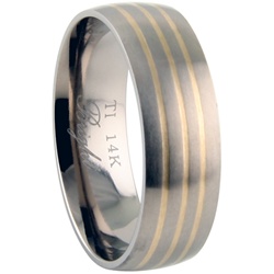 Titanium Gold Ring