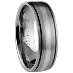 Titanium Ring w/ Silver Inlay