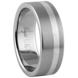 Titanium Ring w/ Silver Inlay