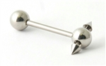 Steel Tongue Ring with Spikes TR-30