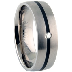 Titanium Diamond Ring