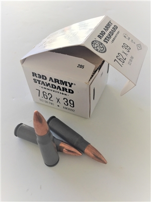RED Army Standard AMMO AM3092 7.62x39 122gr FMJ 1000RD Case