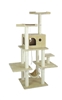 70" Cat Tree and  Kitty Condo Scratching Post Beige