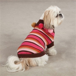 Eastside Spirit Striped Dog Sweater X Small