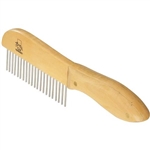 Master Grooming Tools Poodle Comb with Wooden Handle Large