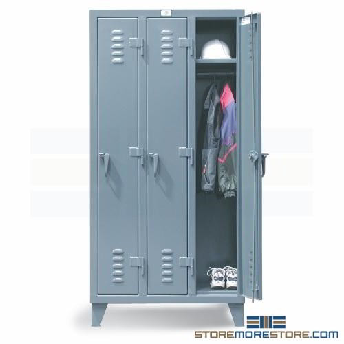 Heavy-Duty Uniform Lockers Hanging Clothing Rod Locking Storage Compartments
