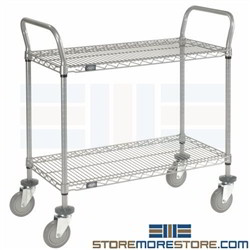 Rolling NSF Shelf Carts Wire Utility Racks Warehouse Storage Transport Nexel