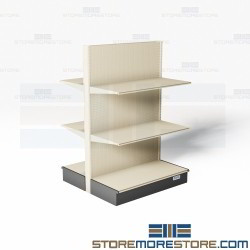 Low Gondola Shelving Two-Sided Units Store Racks Retail Product Display Storage