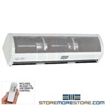 Wall Mounted Air Curtain Remote Controlled Saves Energy Cost Prevents Bugs Nexel