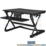 Desk Sit Stand Riser Height Adjustable Platform Computer Monitor Ergonomic Nexel