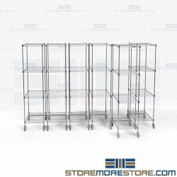 Stainless Pull-Out Storage Racks Wire Shelving NSF Sanitary Sterile Cleanroom