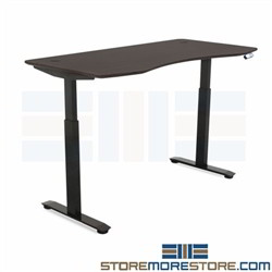 Electric Sit Stand Desk Adjustable Computer Table Push Button Height Sit Stand