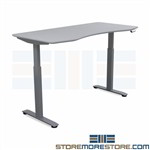 Desk with Push Button Height Controls Computer Table Ergonomic Adjustable