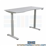 Motorized Computer Desk Adjustable Height Table Electric Controls Push Button
