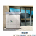 Outdoor Parcel Locker System (6' 6-3/4"W x 2' 1"D x 7' 0-3/8"H), #SMS-100-13C-12-OUT