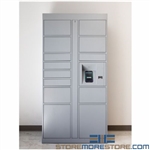 Indoor Parcel Lockers (3' 3-3/8"W x 2' 1"D x 6' 8-3/8"H), #SMS-100-13C-IN