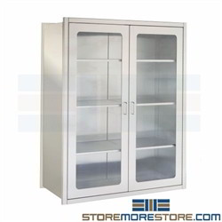 Sterile Pass-Thru Wall Cabinets In-Wall OR Prep Surgical Clean-room Storage Vet