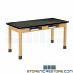 Lab Table with Storage Book Slots Classroom Bench Science Chemistry Classroom
