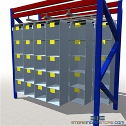 Bin Pallet Rack Storage Bottom Level Cubby Pockets Sliding Shelves Floor Level