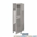 Ventilated Wall Mounted Lockers | Storage Cabinet with 4" Legs