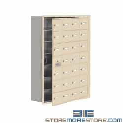 recessed aluminum wallet locker