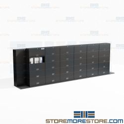 Side to Side Sliding Binder Cabinets BiSlider Storage System Saves Floorspace