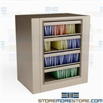 Spinning Top Tab File Cabinet Legal-Size Roll-out Shelves Four High Datum EZ2
