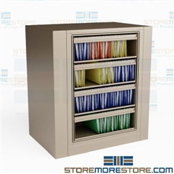 Spinning Top Tab File Cabinet Legal-Size Roll-out Shelves Four High Datum EZ2