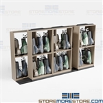 Compact Golf Bag Storage Racks Rolling Shelves Wheeled Shelving on Rails Clubs
