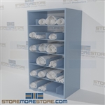 Adjustable shelving designed for Blueprint storage