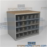 Work Counter with Blueprint Storage Cubbies Rolled Architect Construction Plans