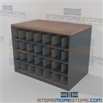 Counter High Drawing Storage Cabinet Work Surface Pigeon Hole Cubbies