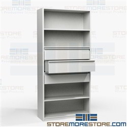 Metal Supplies Storage Drawers Shelving Cabinet Multipurpose Office Binders Books