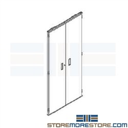 Locking Hinged Doors for Shelving 30" W x 88" H Metal Swinging Storage Doors