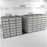 Mobile Box Shelving on Wheels Storing Archival Documents Records File Boxes | SMSQ087BX-4P7
