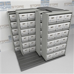 Rolling Shelves Letter/Legal Archival File Box Storage Racks Shelving | SMSQ221BX-4P6