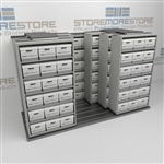 Space Saving Rolling Box Storage Shelves | Moving Offsite Record Boxes Onsite | SMSQ232BX-4P6