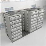 Sideways Sliding Box Units Storing Boxes of Files to Maximize Office Space | SMSQ243BX-4P7