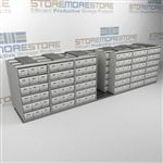 Lateral Moving File Box Shelves Rolling on Floor Rails | Archive Box Storage | SMSQ276BX-4P6