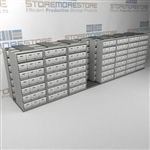 Sliding Compact Record Box Racks Shelves Shelving Moving Side-To-Side On Rails | SMSQ287BX-4P7