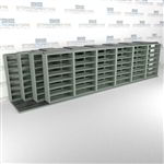 4-Row Deep (Four Post) Sliding Mobile File Shelving, 7/6/6/6 Legal-Size,(28' 4" W x 5' 6-1/2" D x 6' 11-3/4" H with 7 levels), #SMS-25-Q876LG-4P7