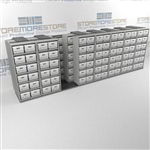 Storing Archival Record Boxes in Rolling Shelves | Rolling File Box Shelving | SMST087BX-4P6