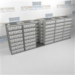 Lateral Mobile Rolling Record Box Shelves | File Boxes Moving Sideways On Tracks | SMST265BX-4P7