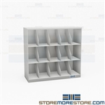 Stack File Shelving Three-High Letter-Size Storage Cabinets Open Side Tab Racks