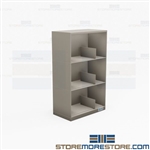 Counter High Binder Storage Shelving 3 Levels Three Ring Notebook Cabinets Rack